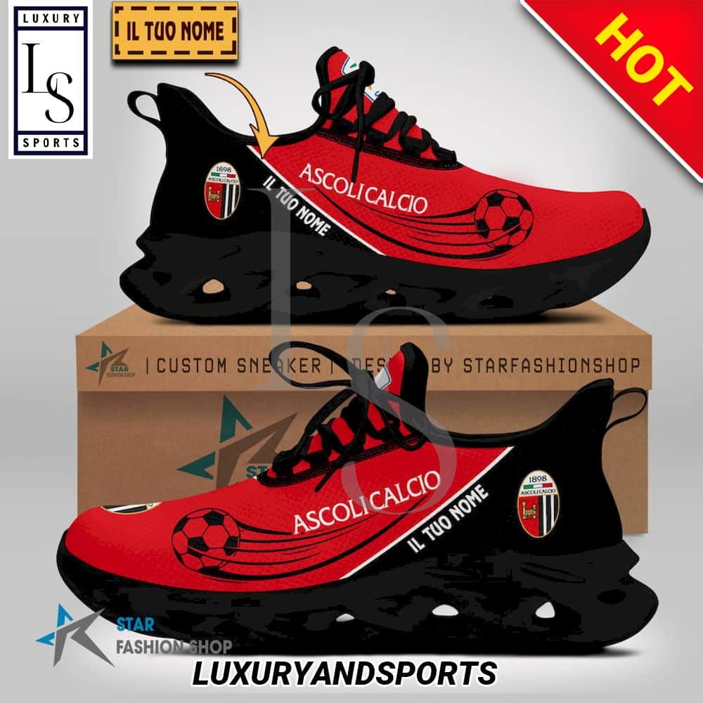 Ascoli Calcio 1898 Serie B Custom Name Max Soul Shoes 2