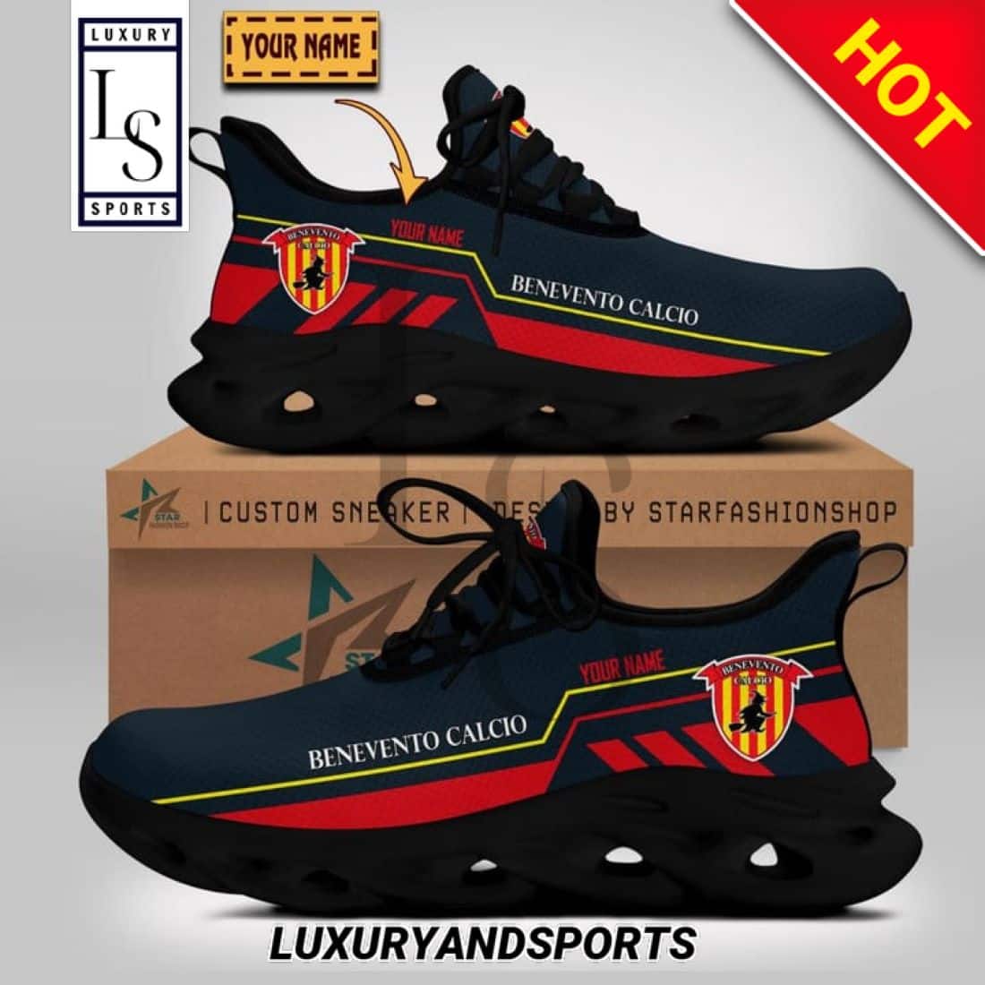 Benevento Calcio Serie Custom Name Max Soul Shoes 2