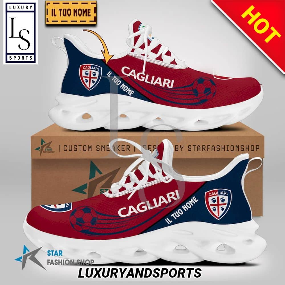 Cagliari Calcio Serie B Custom Name Max Soul Shoes 1