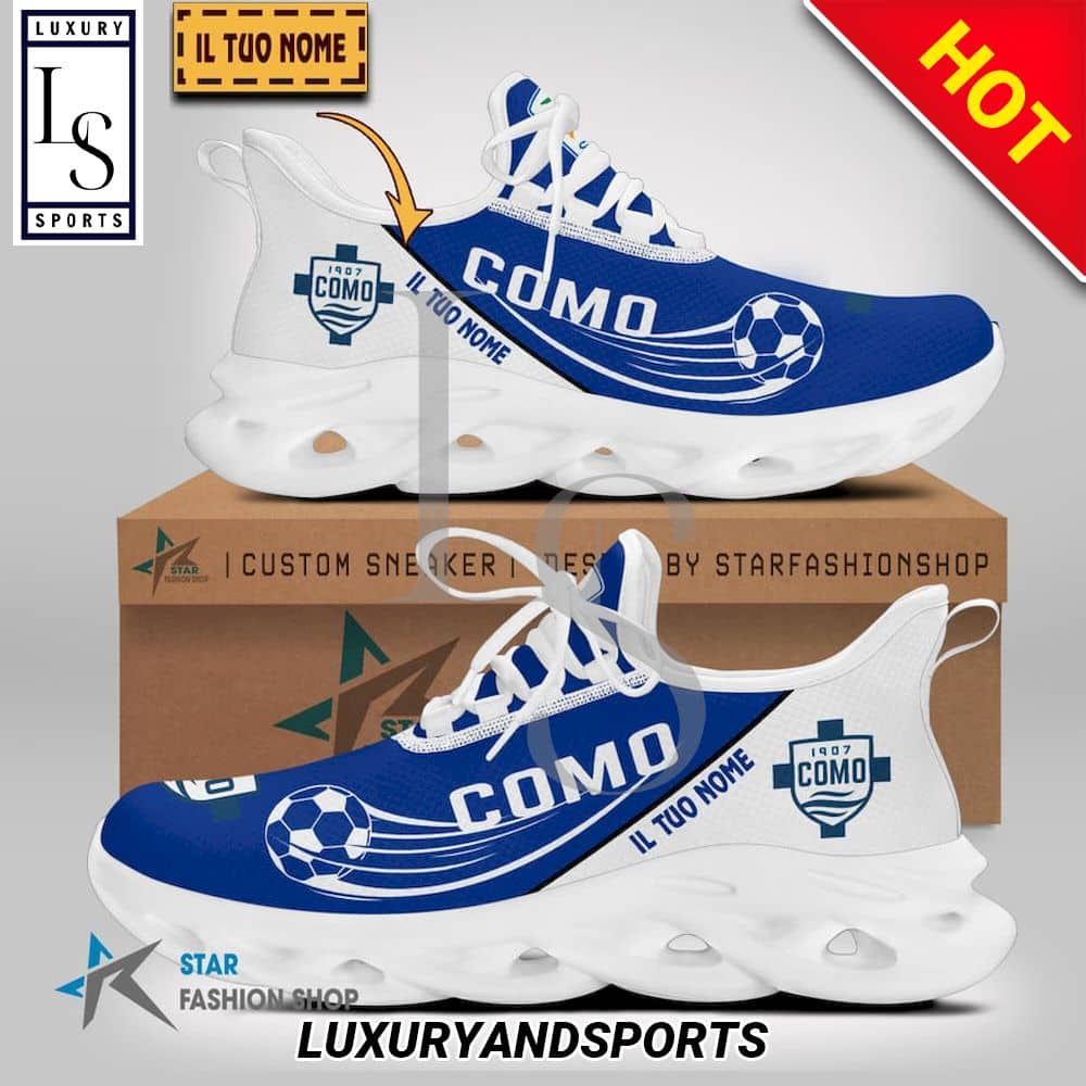 Calcio Como Serie B Custom Name Max Soul Shoes 1