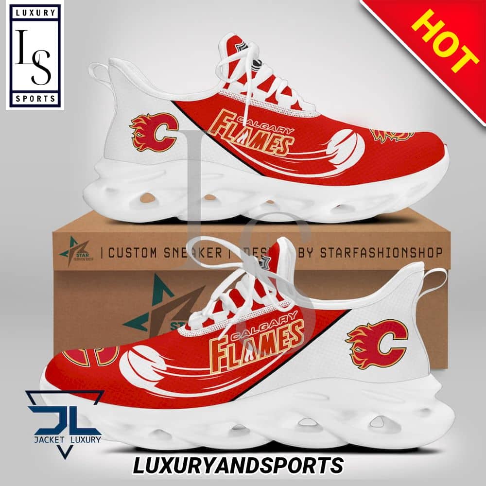 Calgary Flames Logo NHL Max Soul Shoes 1
