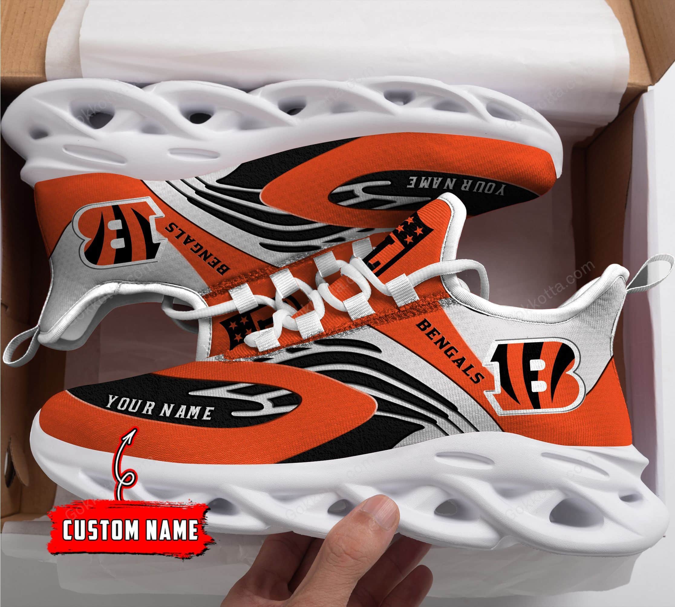 Cincinnati Bengals M5 Custom Max Soul Shoes 091557-1 - FavoECom - HomeFavo