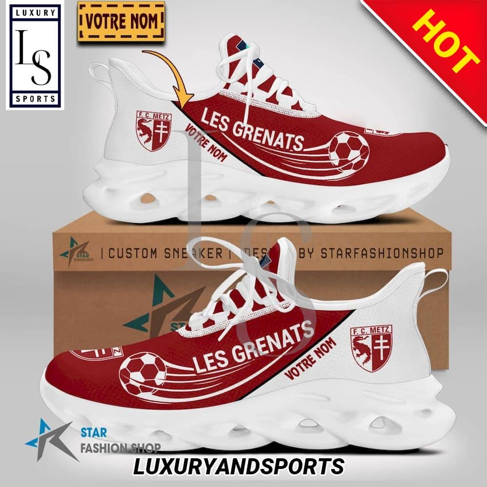 FC Metz Ligue 2 Custom Name Max Soul Shoes 1