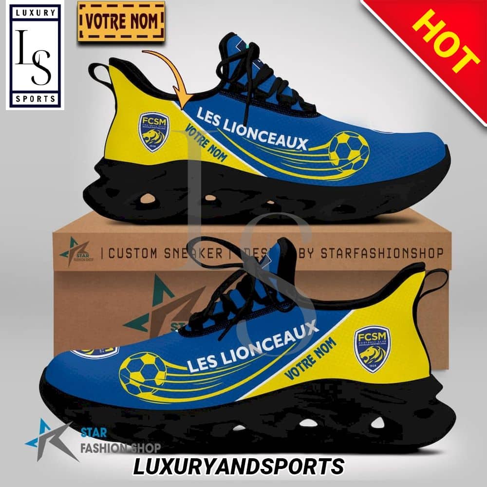FC Sochaux-Montbeliard Ligue 2 Custom Name Max Soul Shoes 2