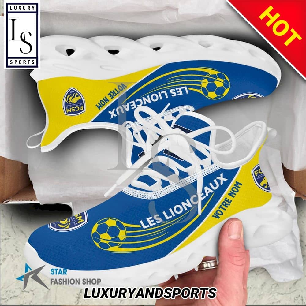 FC Sochaux-Montbeliard Ligue 2 Custom Name Max Soul Shoes 4