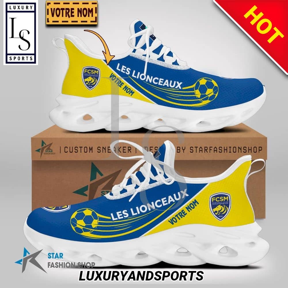 FC Sochaux-Montbeliard Ligue 2 Custom Name Max Soul Shoes 1