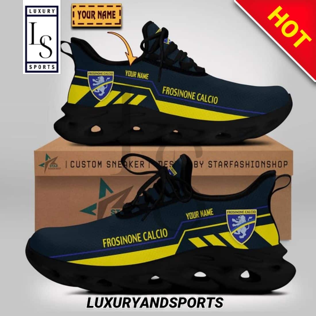 Frosinone Calcio Serie Custom Name Max Soul Shoes 2