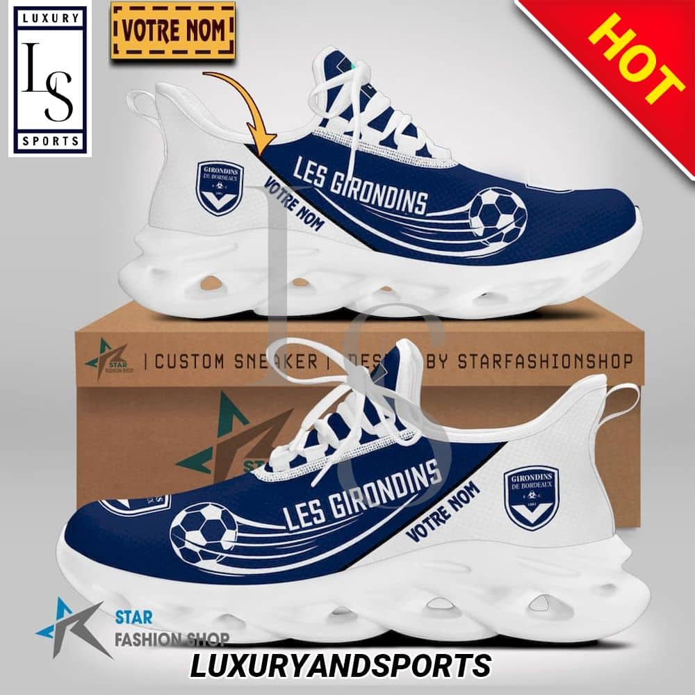 Girondins de Bordeaux Ligue 2 Custom Name Max Soul Shoes 1