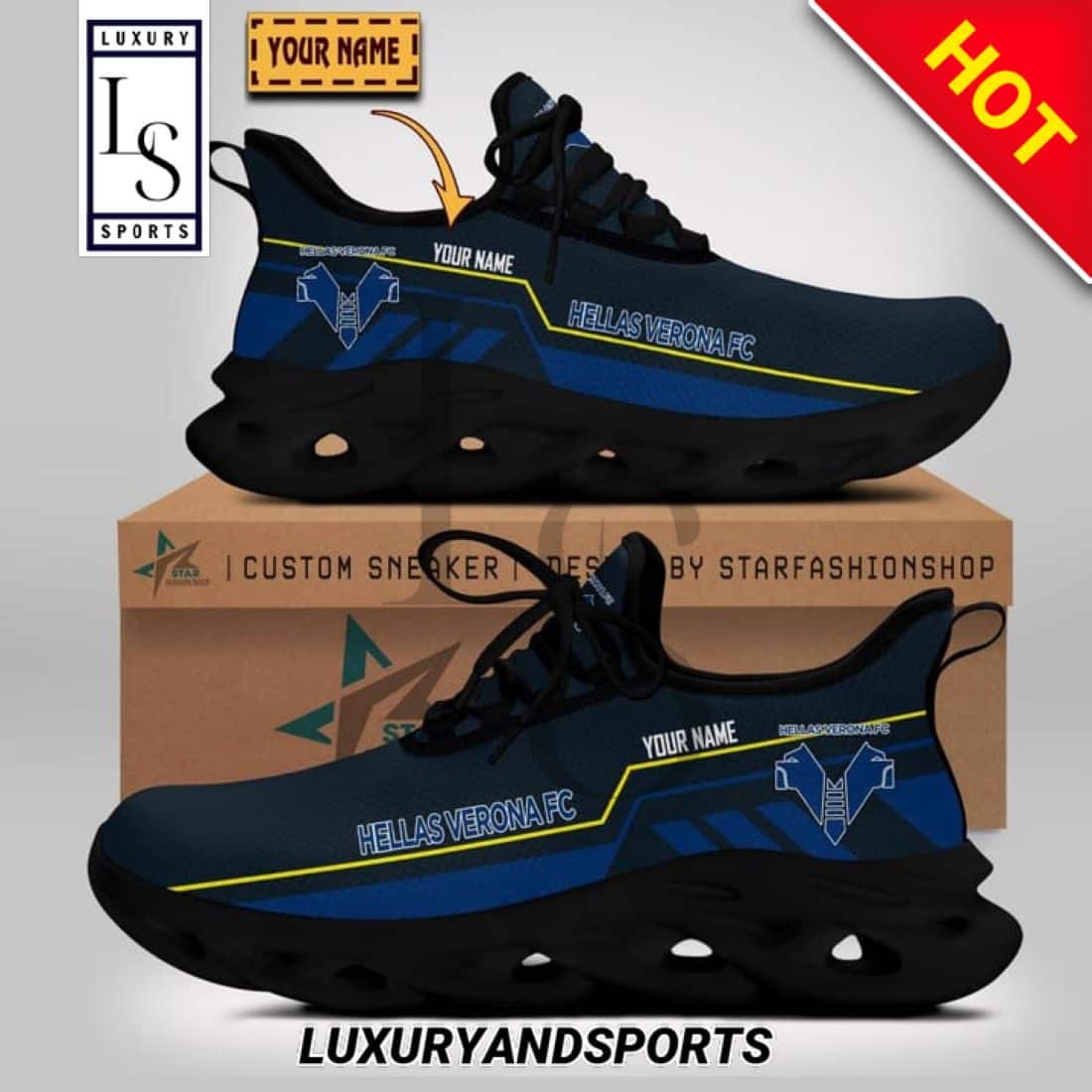 Hellas Verona FC Serie Custom Name Max Soul Shoes 2