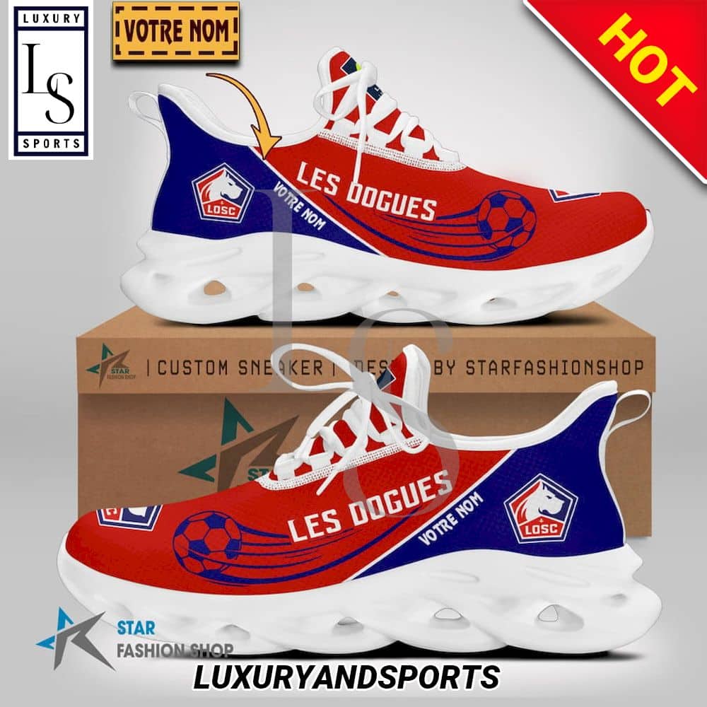 LOSC Lille Ligue 1 Custom Name Max Soul Shoes 1