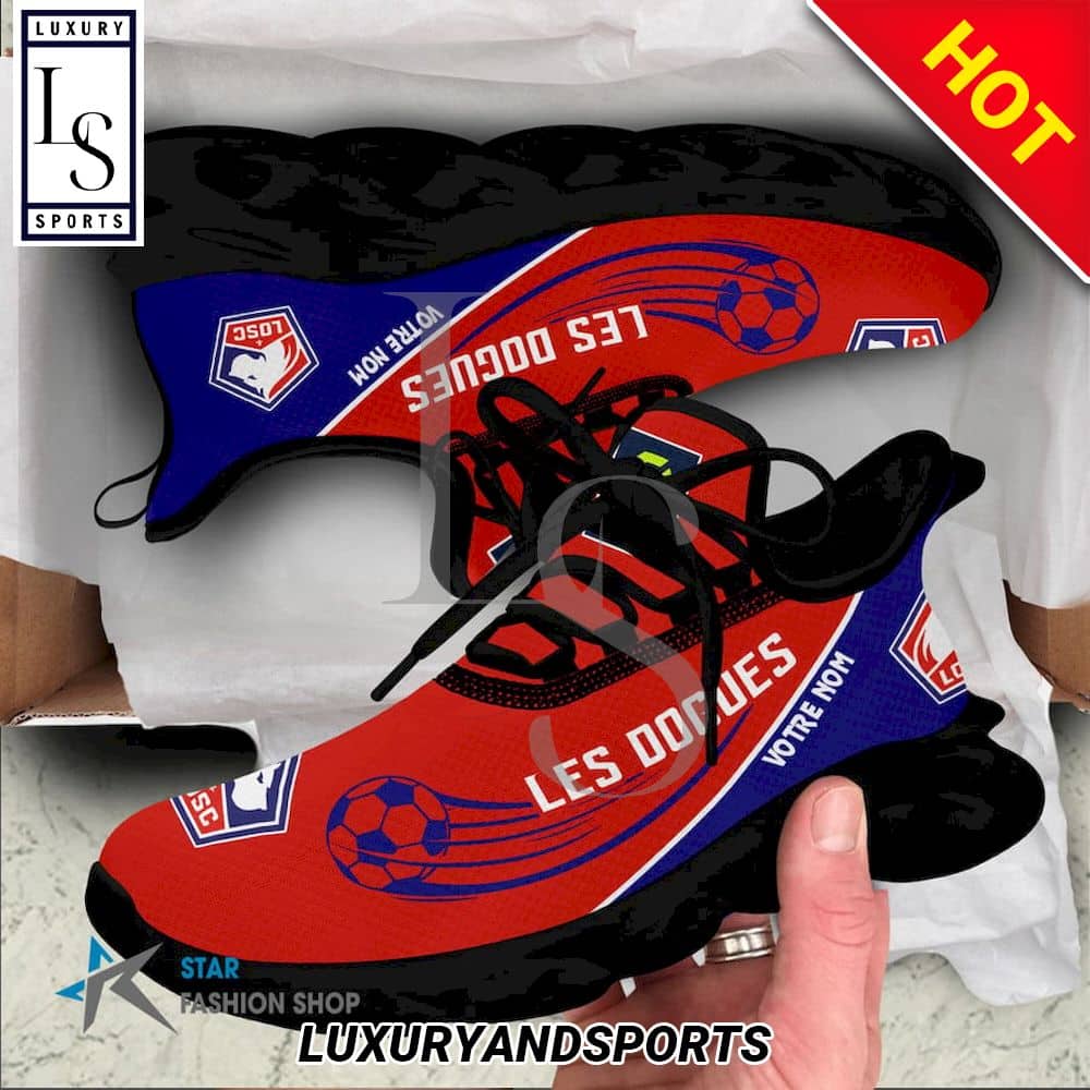 LOSC Lille Ligue 1 Custom Name Max Soul Shoes 4