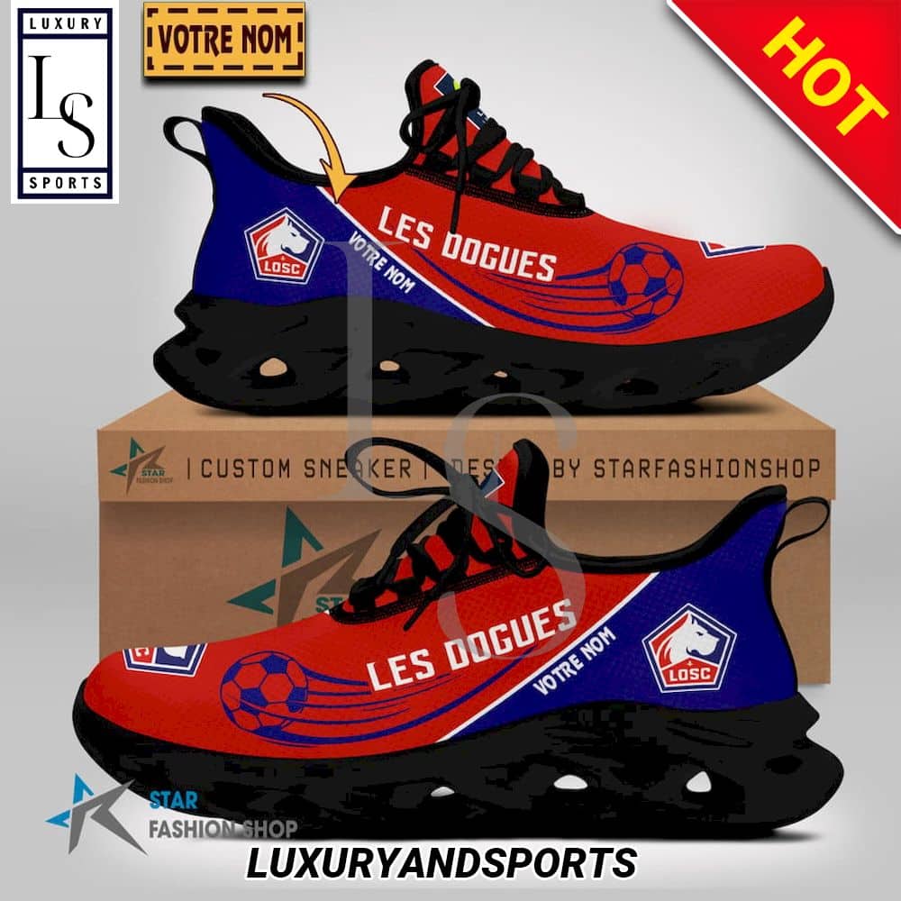 LOSC Lille Ligue 1 Custom Name Max Soul Shoes 2