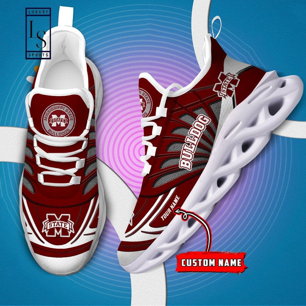 Mississippi State Bulldogs Custom Name Max Soul Shoes 1