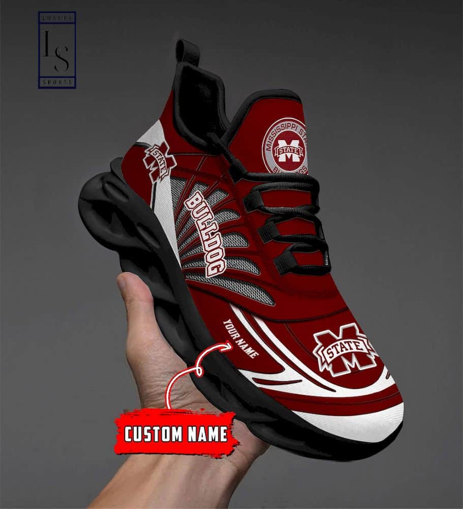 Mississippi State Bulldogs Custom Name Max Soul Shoes 4