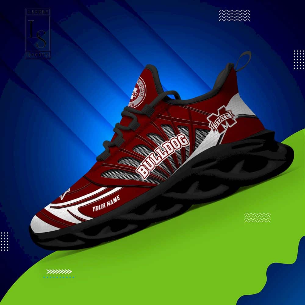 Mississippi State Bulldogs Custom Name Max Soul Shoes 2