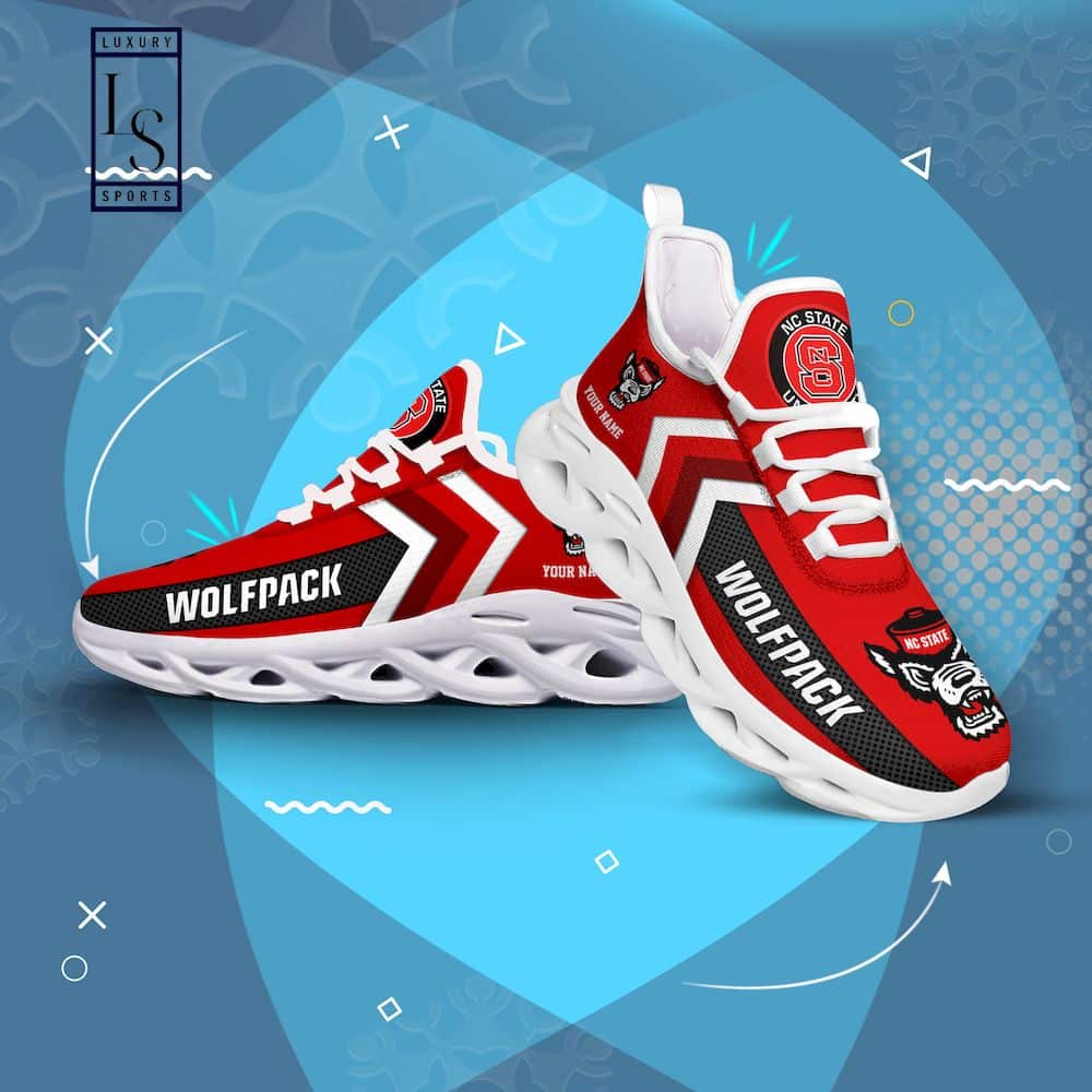 NC State Wolfpack Custom Max Soul Shoes 1