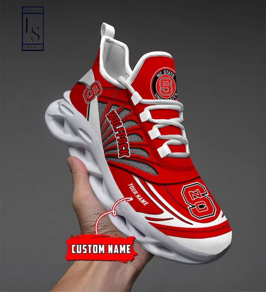 NC State Wolfpack Custom Name Max Soul Shoes 5