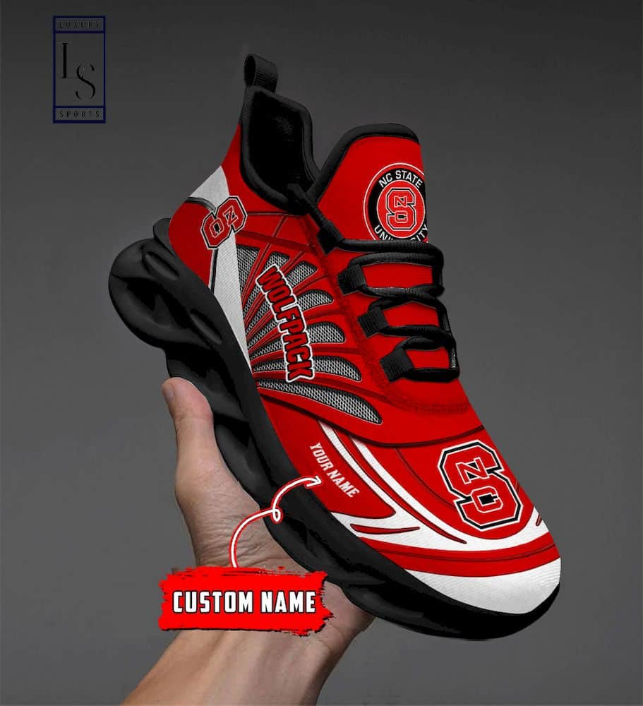 NC State Wolfpack Custom Name Max Soul Shoes 3