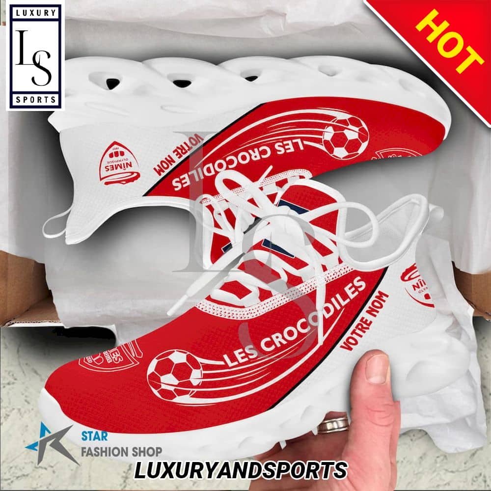 Nimes Olympique Ligue 2 Custom Name Max Soul Shoes 4