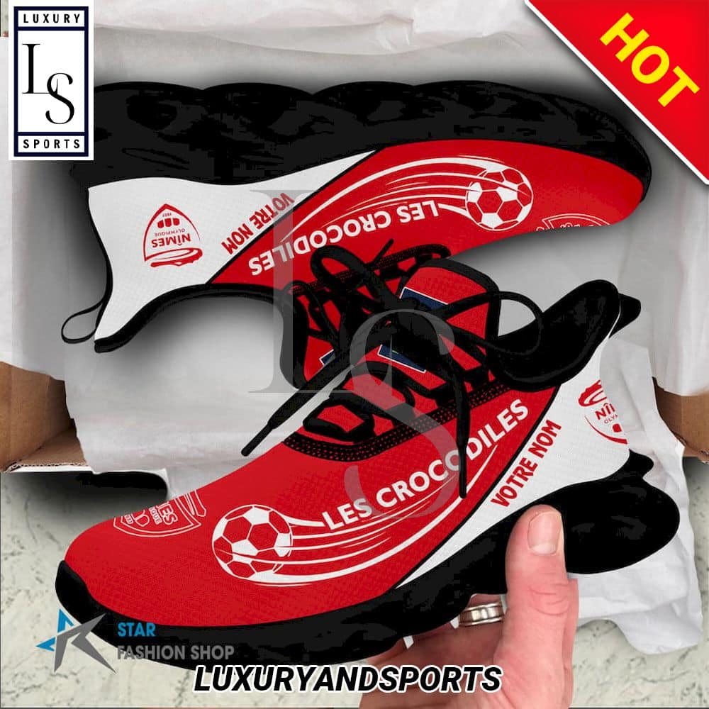 Nimes Olympique Ligue 2 Custom Name Max Soul Shoes 3