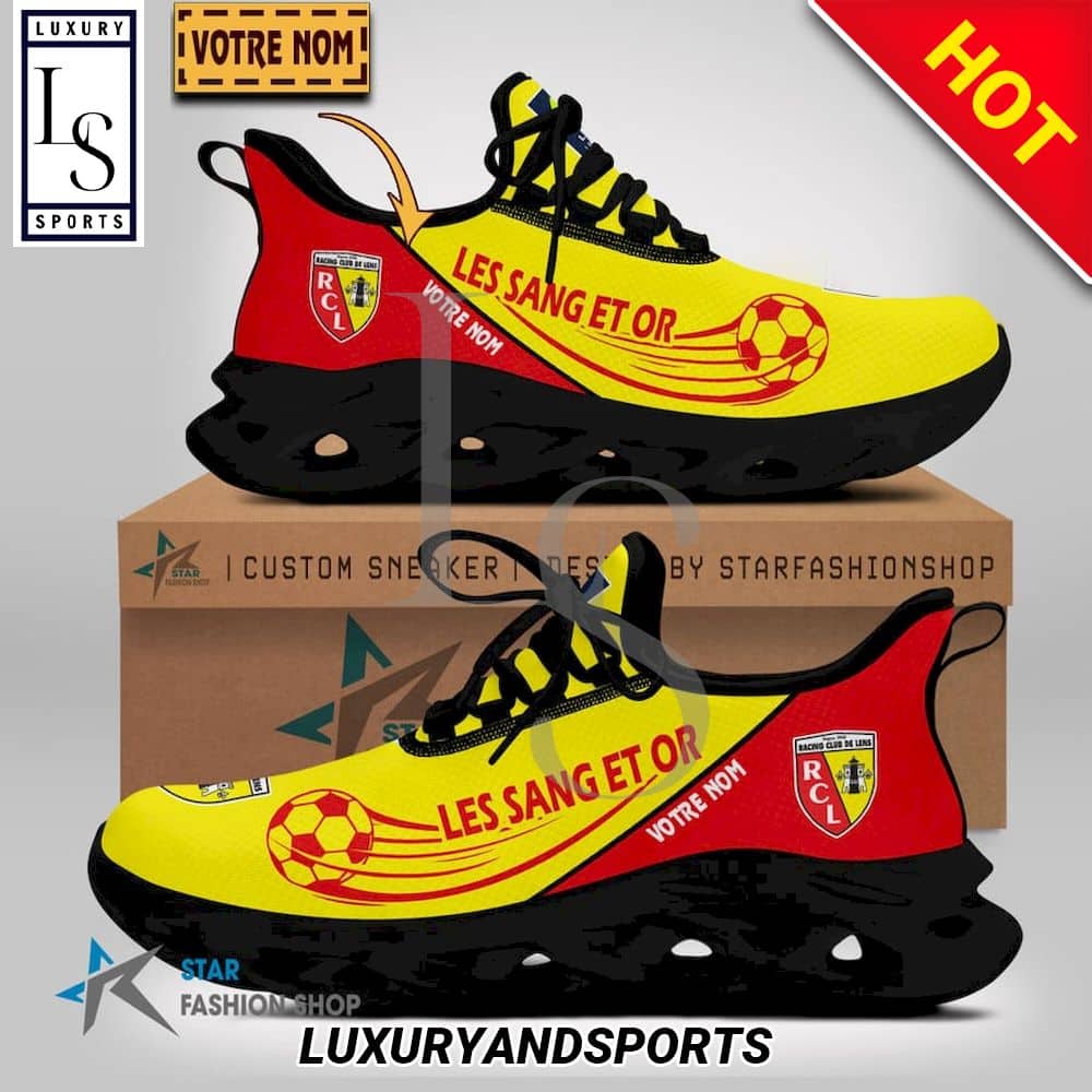 Racing Club de Lens Ligue 1 Custom Name Max Soul Shoes 2