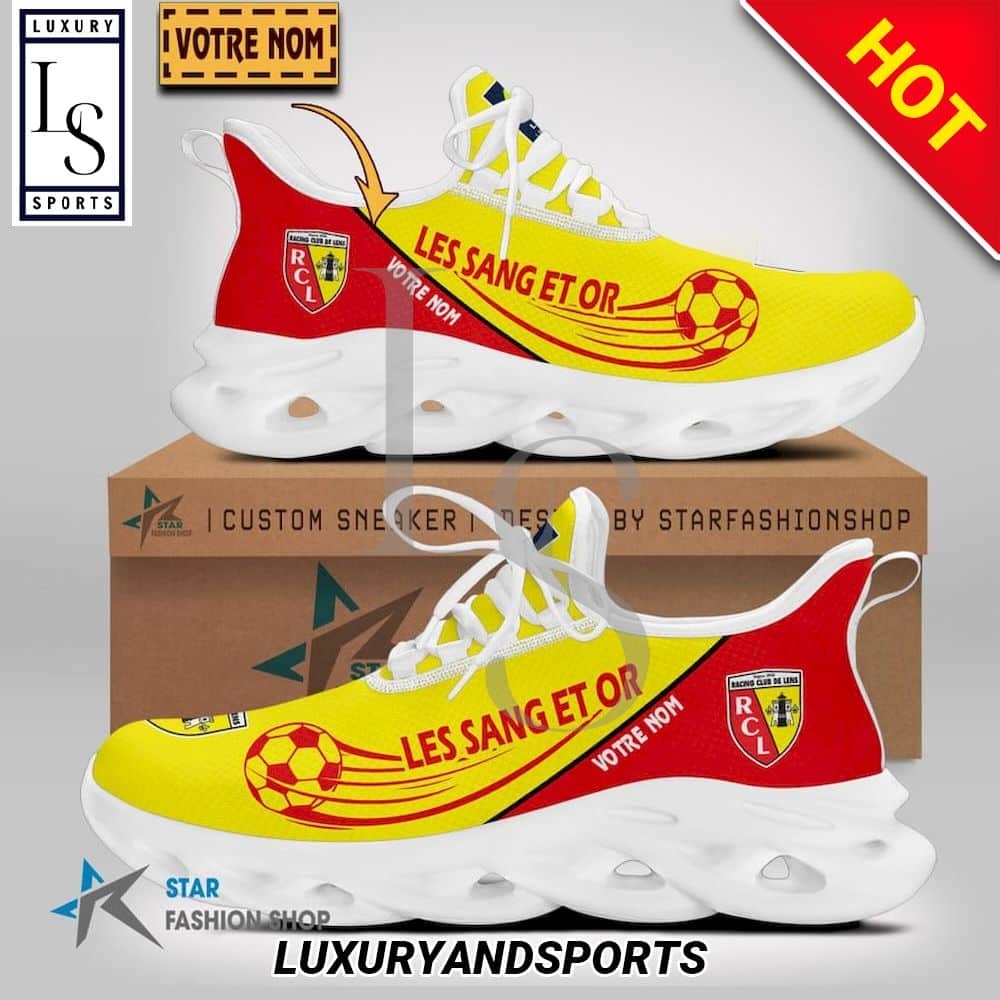 Racing Club de Lens Ligue 1 Custom Name Max Soul Shoes 1
