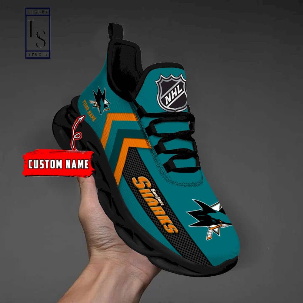 San Jose Sharks NHL Custom Max Soul Shoes 3