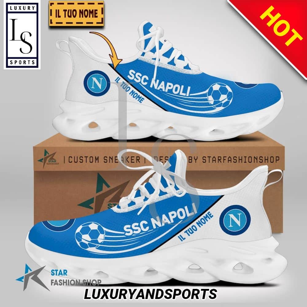 SSC Napoli Serie A Custom Name Max Soul Shoes 1