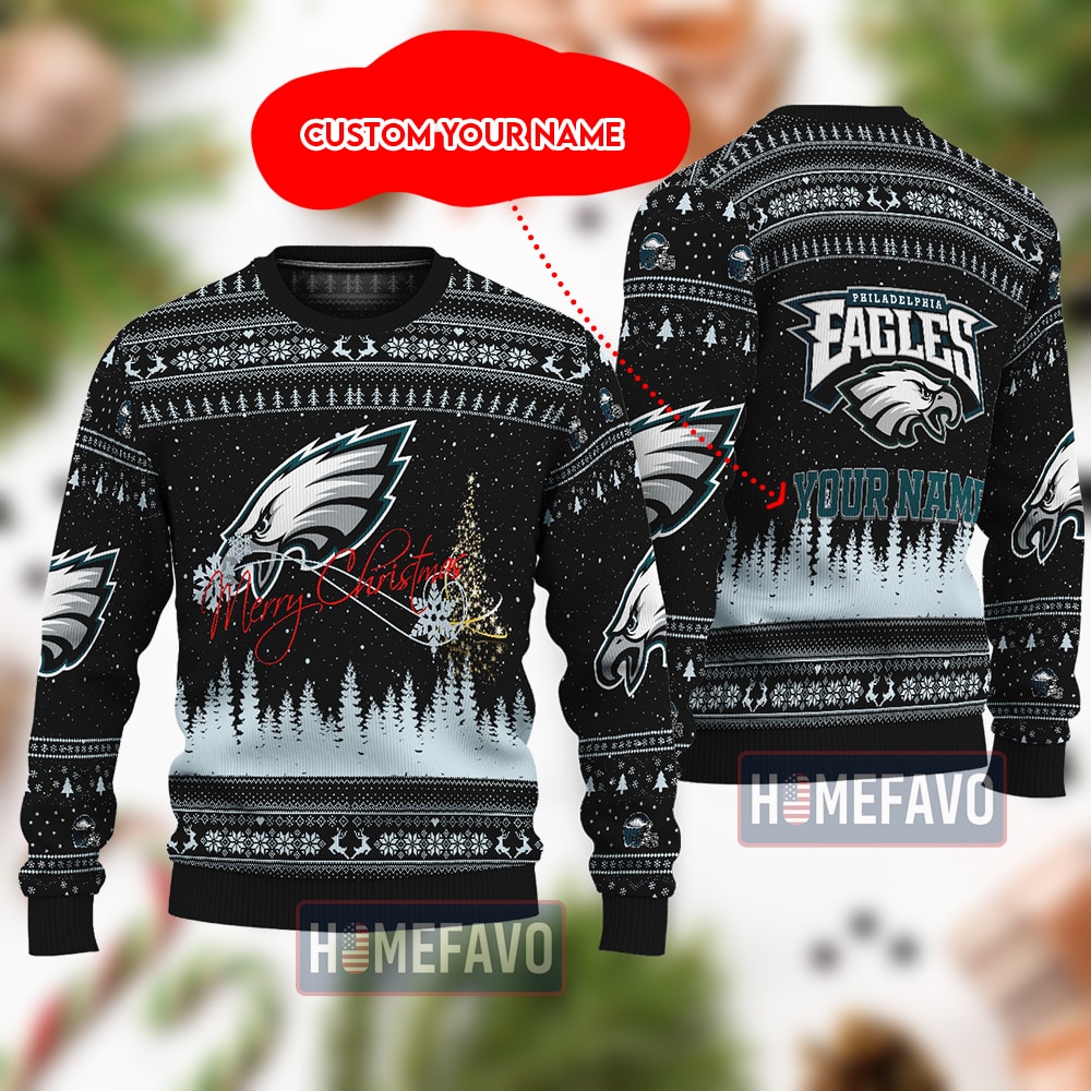 Philadelphia Eagles Christmas Full Print Sweater HFV D29 1