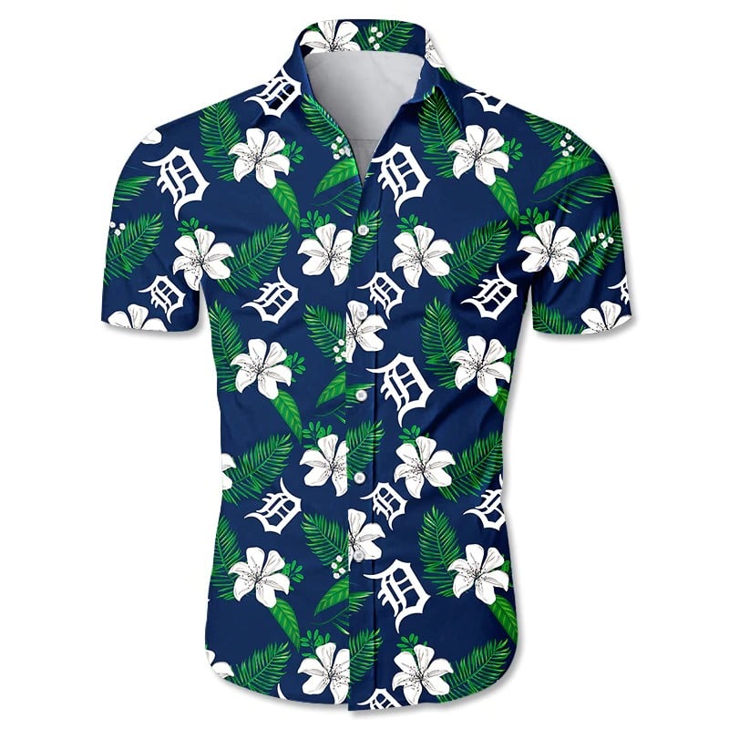  Detroit Tigers Hawaiian Shirt Tropical Flower Gift For Fans