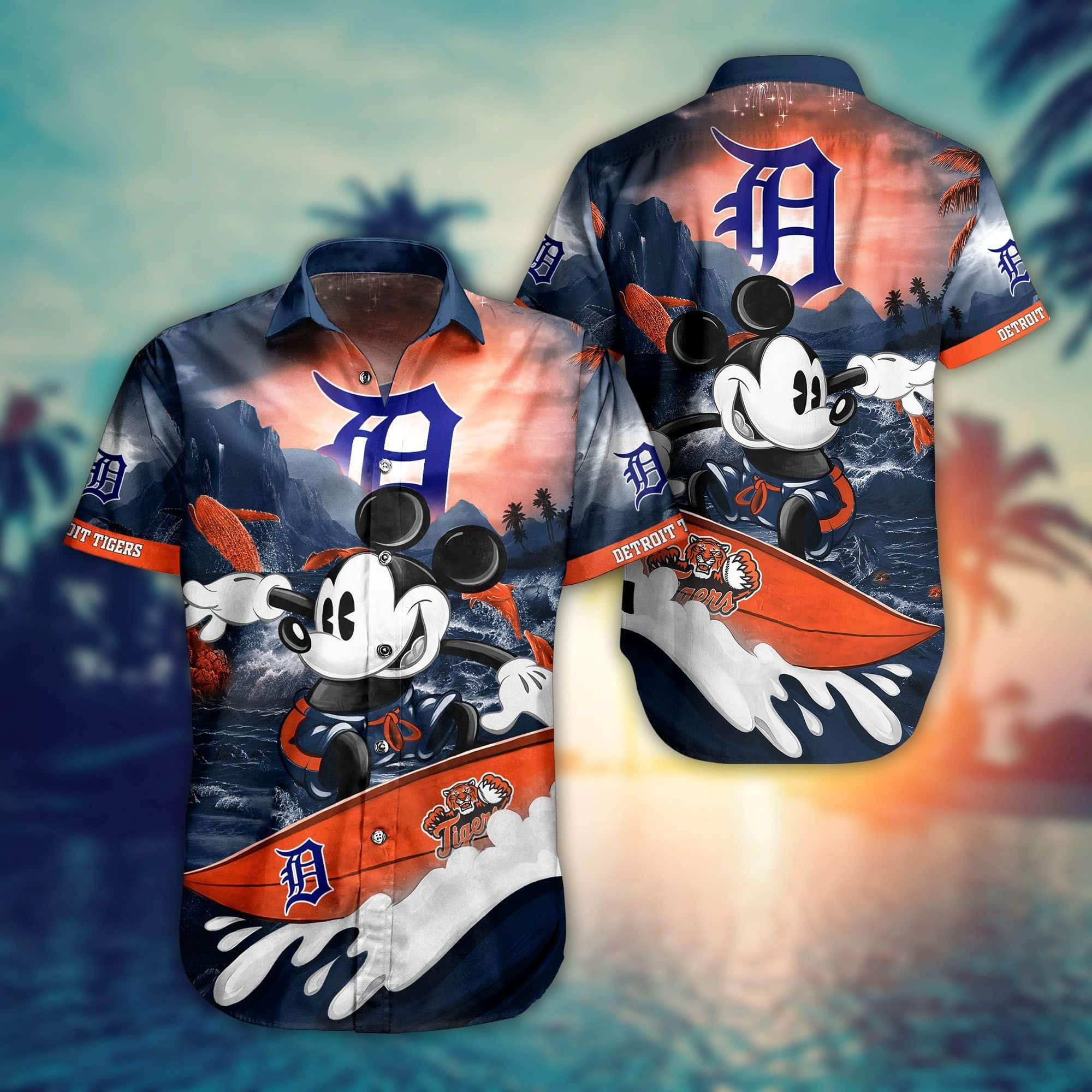  Detroit Tigers Mickey MLB Hawaiian Shirt Gifts For Mens