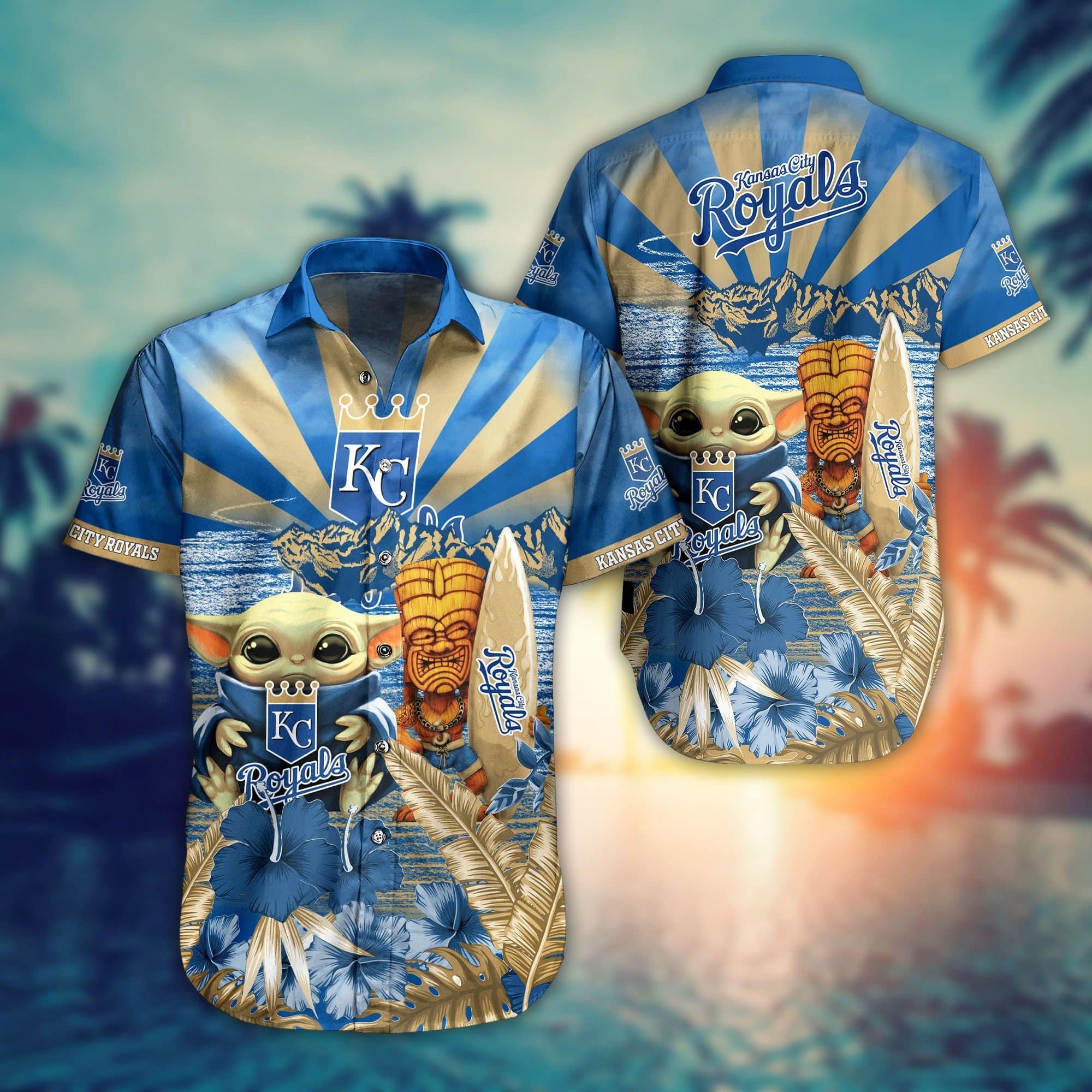  Kansas City Royals MLB Baby Yoda Hawaiian Shirt