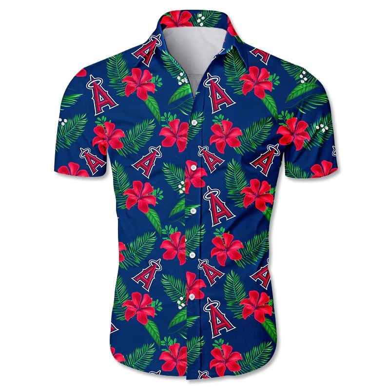  Los Angeles Angels Hawaiian Shirt Tropical Flower Gift For Fans