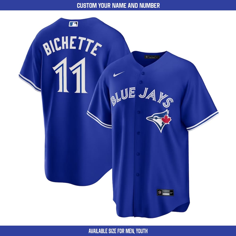 Men's Toronto Blue Jays Bo Bichette Nike Royal Alternate Replica Player Name Jersey 1