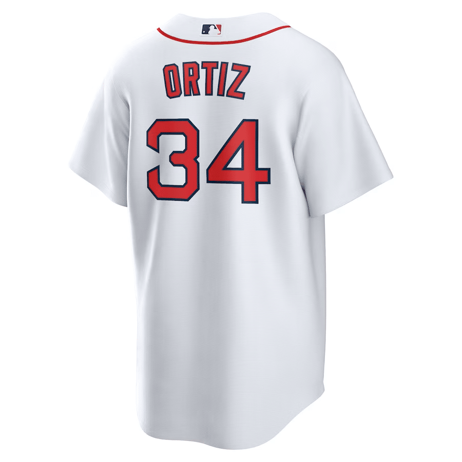 Men's Boston Red Sox David Ortiz Nike White Home Replica Player Jersey 3