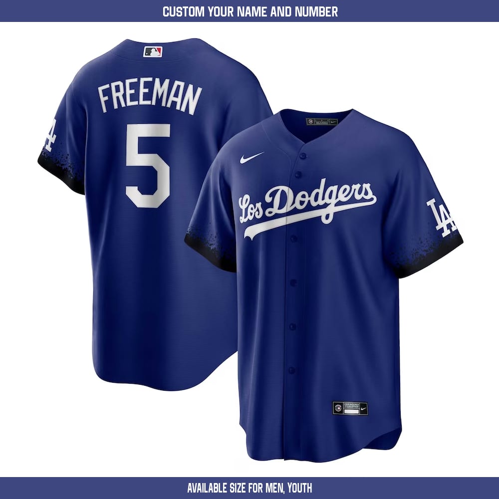 Men's Los Angeles Dodgers Freddie Freeman Nike Royal City Connect Replica Player Jersey 1