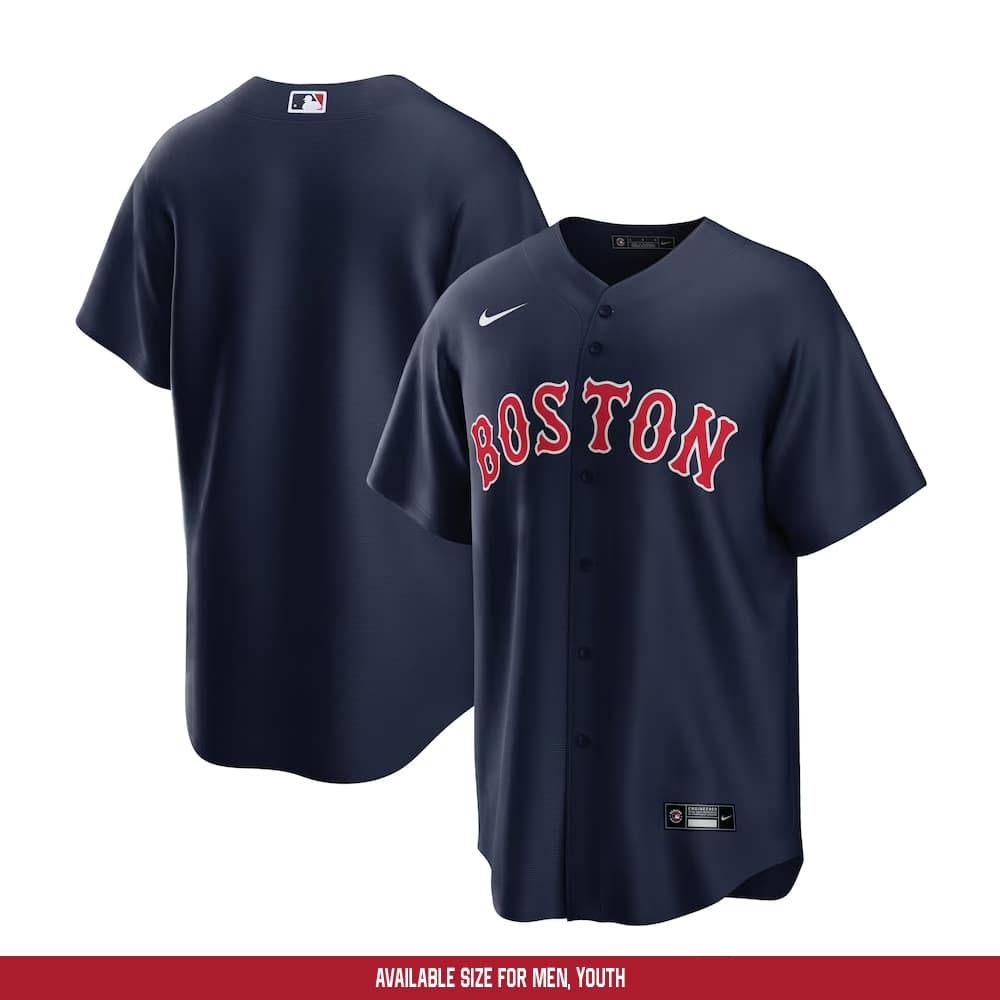 Men's Boston Red Sox Nike Navy Alternate Replica Team Jersey 1