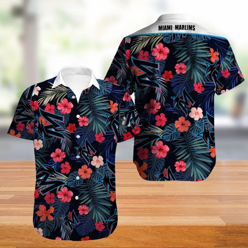  Miami Marlins Hawaiian Shirt Flower Summer Gift For Fans