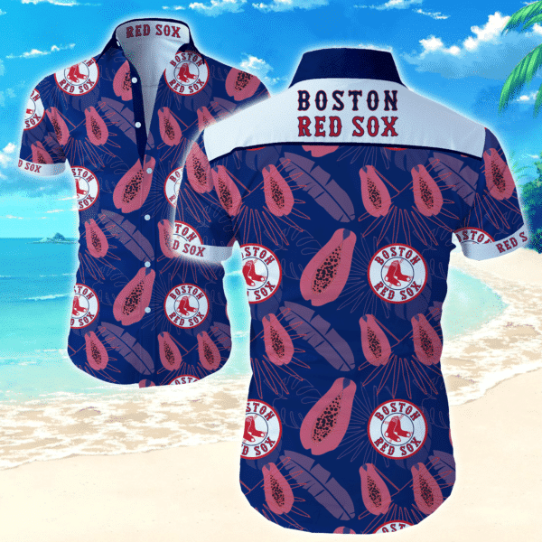  MLB Boston Red Sox 2 Hawaiian Graphic All Over Printawaiian Shir