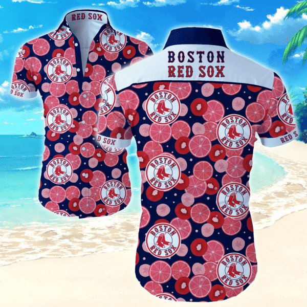  MLB Boston Red Sox Hawaiian Graphic All Over Printawaiian Shirt