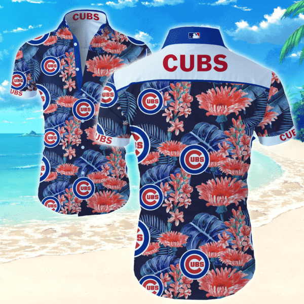  MLB Chicago Cubs 1 Hawaiian Graphic All Over Printawaiian Shirt