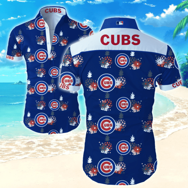  MLB Merry Christmas Chicago Cubs Hawaiian Graphic All Over Print