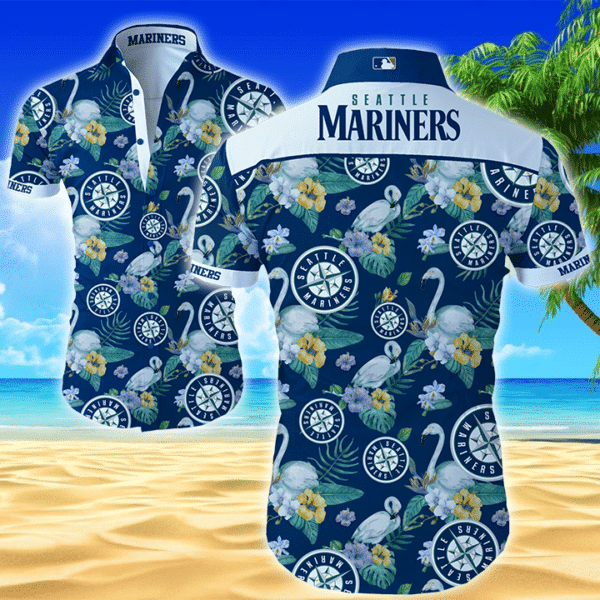  MLB Seattle Mariners 2 Hawaiian Graphic All Over Printawaiian Sh