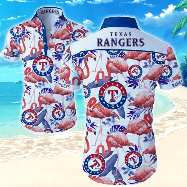  MLB Texas Rangers Hawaiian Graphic All Over Print