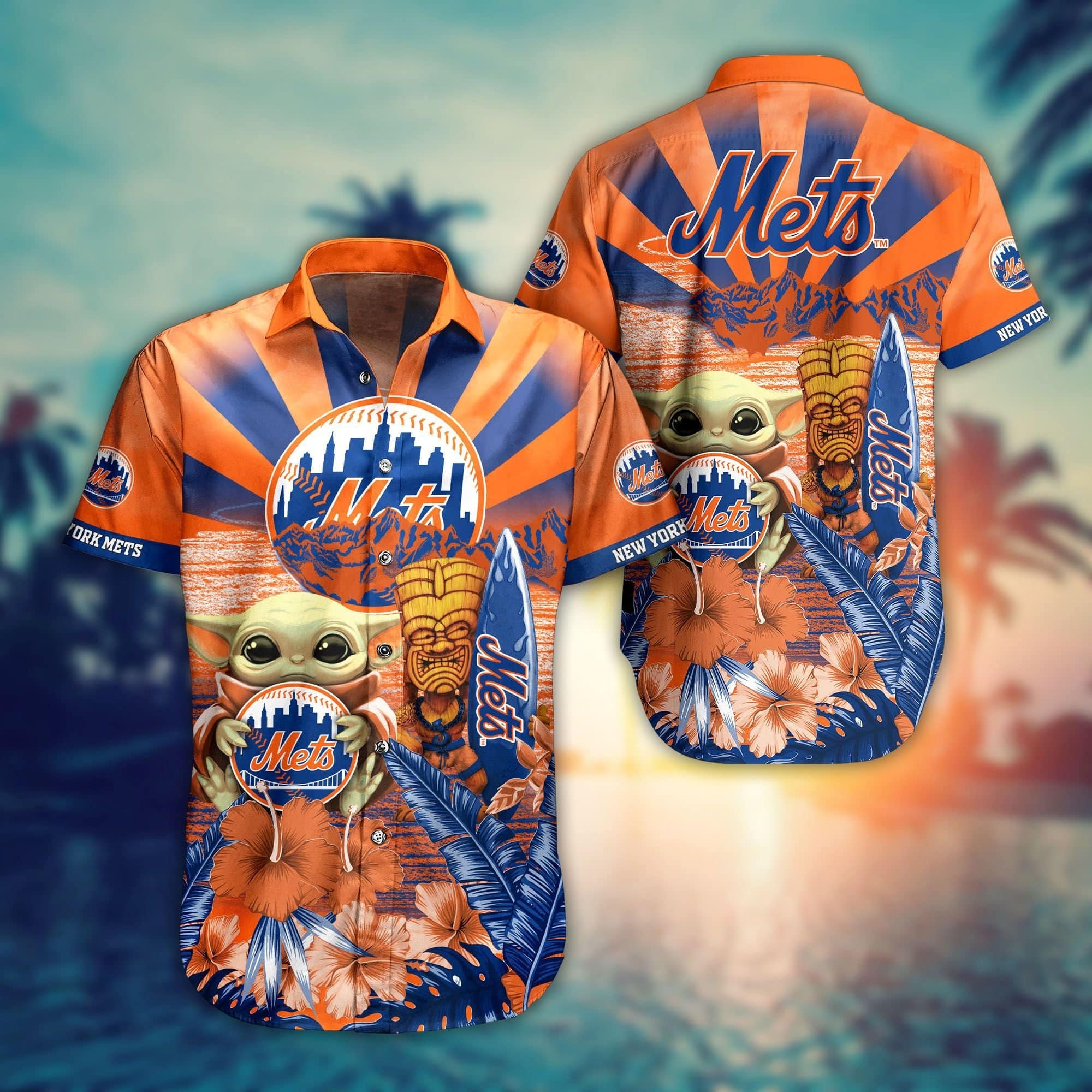  New York Mets MLB Baby Yoda Hawaiian Shirt