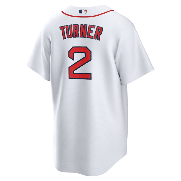 Men's Boston Red Sox Justin Turner Nike White/Red Home Replica Player Jersey 3