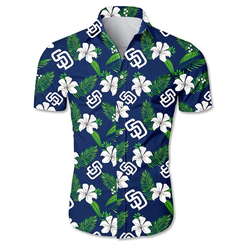  San Diego Padres Hawaiian Shirt Tropical Flower Gift For Fans