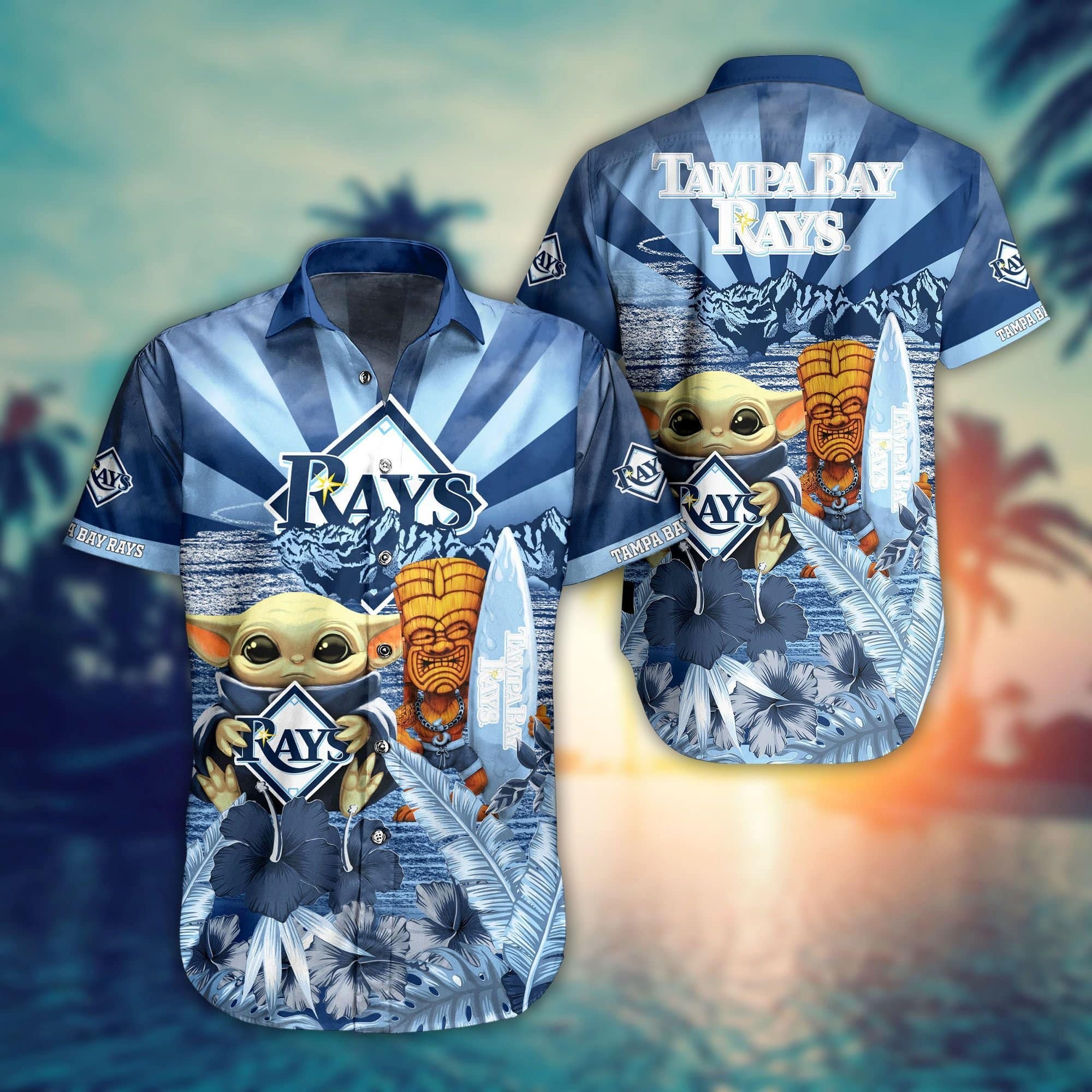  Tampa Bay Rays MLB Baby Yoda Hawaiian Shirt