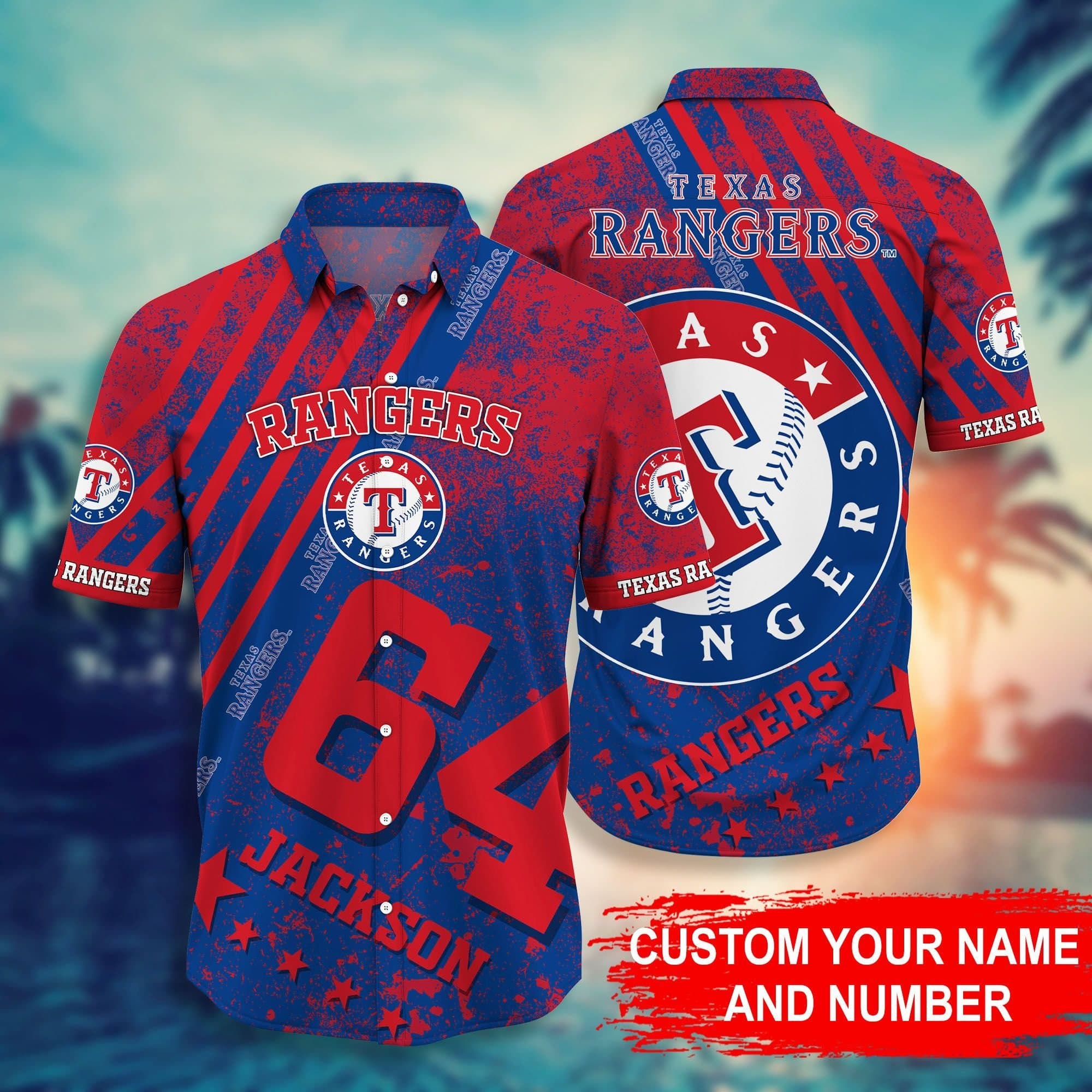  Texas Rangers MLB Custom Hawaiian Shirt