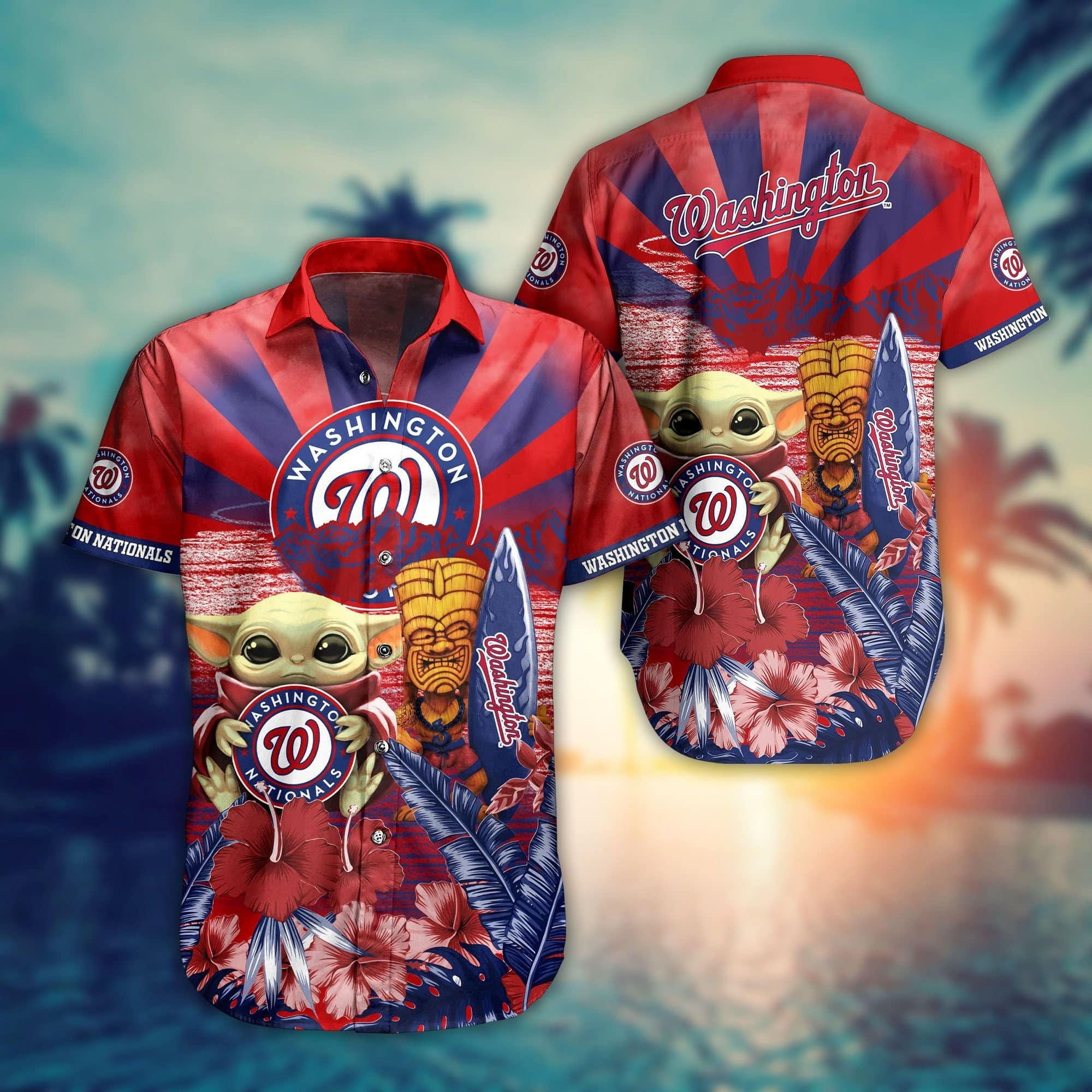  Washington Nationals MLB Baby Yoda Hawaiian Shirt